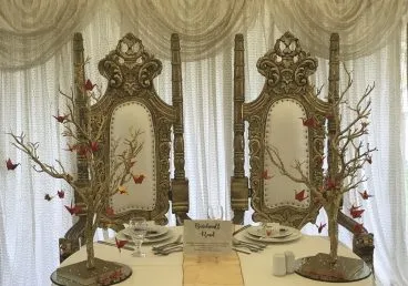 Royal Bride & Groom Throne Chairs